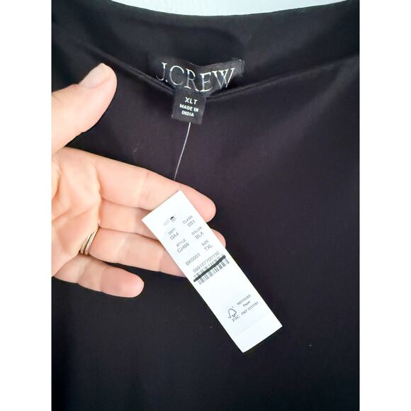 J.CREW | NWT Tall drop-waist mixy dress in Black | Sz TXL - Picture 7 of 10